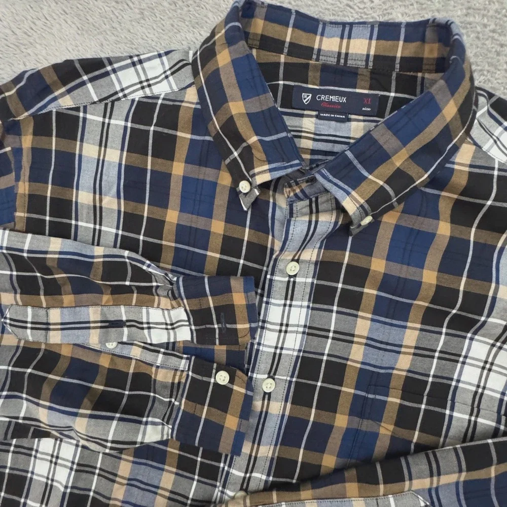 Cremieux Men's Plaid Shirt Size XL Long Sleeve Button‎ Front